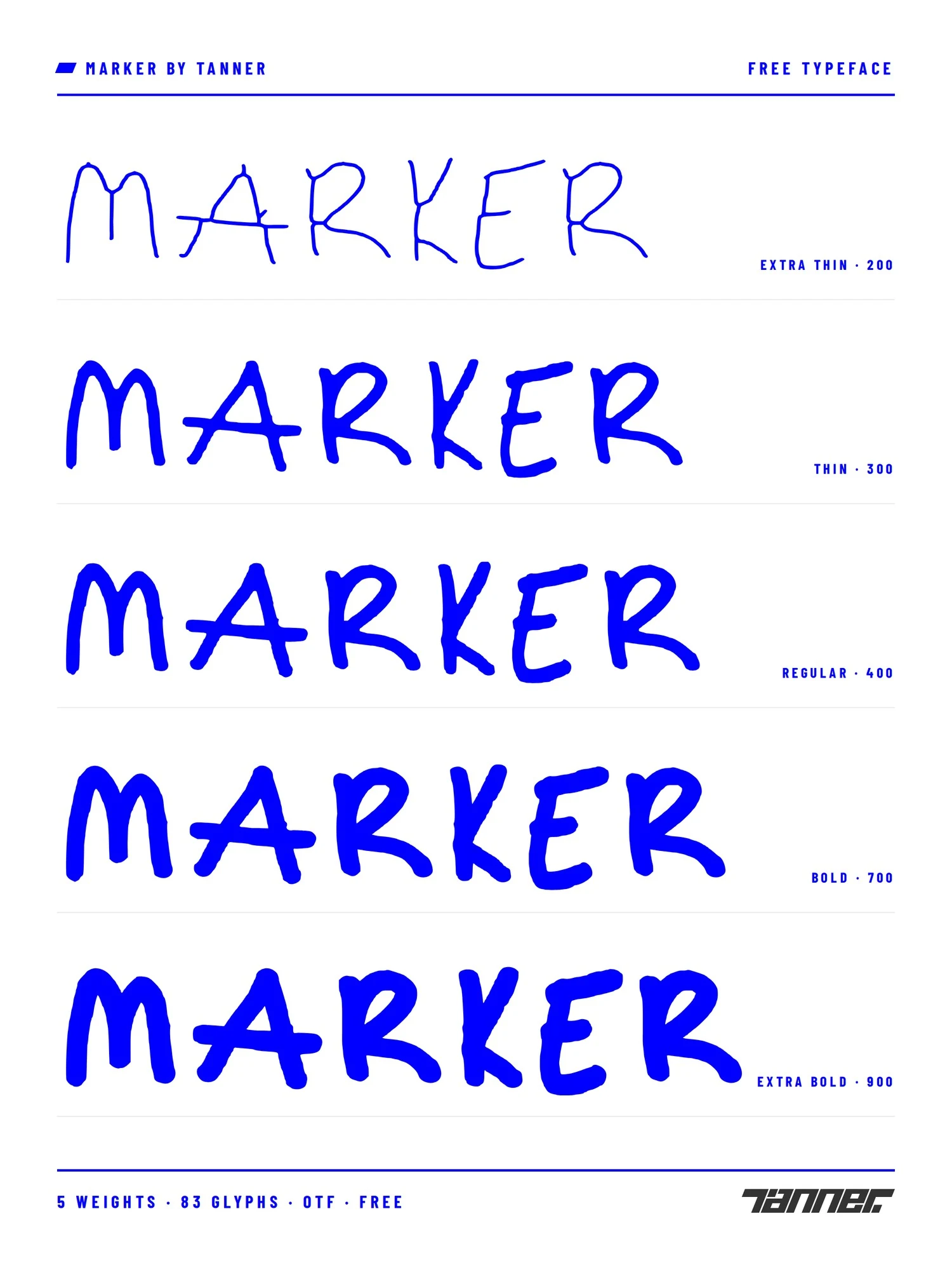 Marker by Tanner — five-weight cover