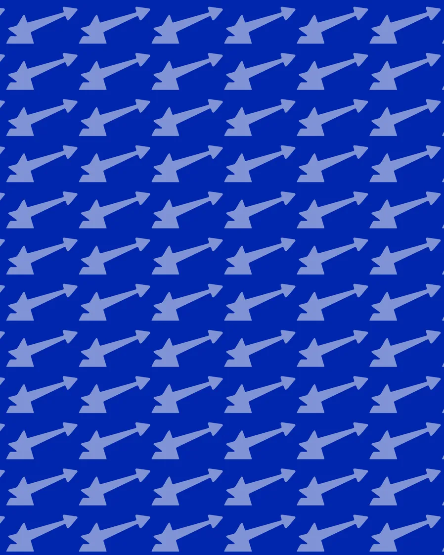 TAP star-arrow pattern — solid white grid on blue