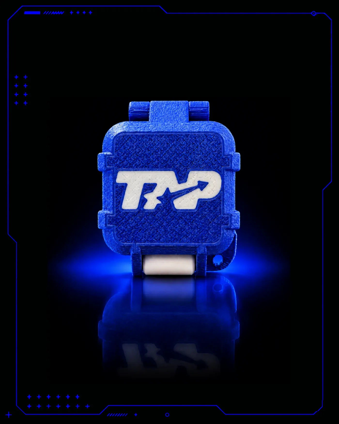 TAP case system — blue molded case with the primary mark